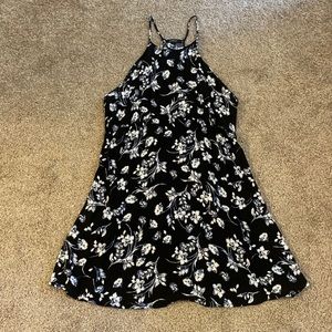 Black and blue floral sundress